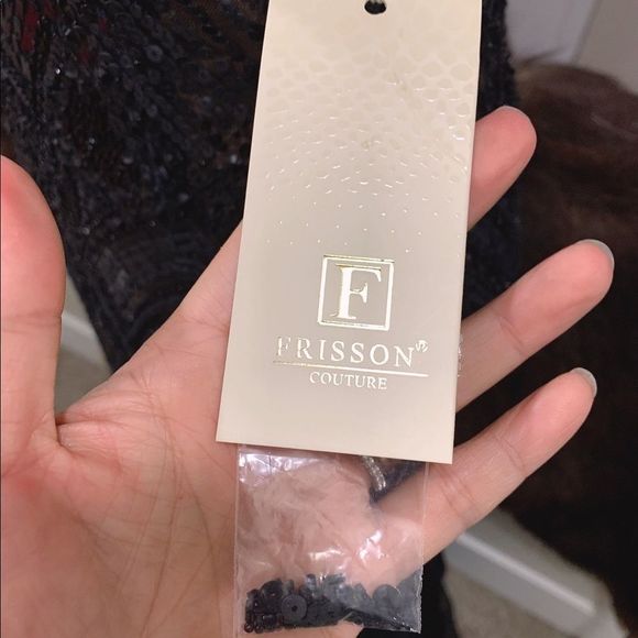 Custom Gorgeous Strapless Matte Sequins & Beads Fishtail Gown - Picture 15 of 16